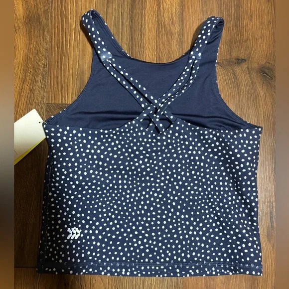 All in Motion Girls’ Crop Tank Top - Navy Blue - Picture 4 of 4